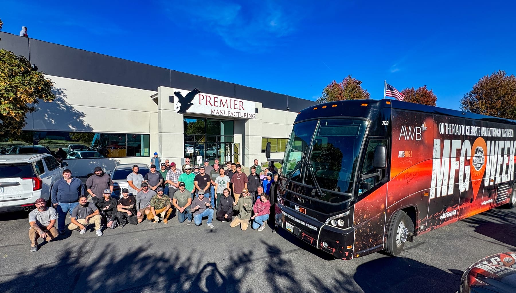 The Premier crew outside the plant in Liberty Lake