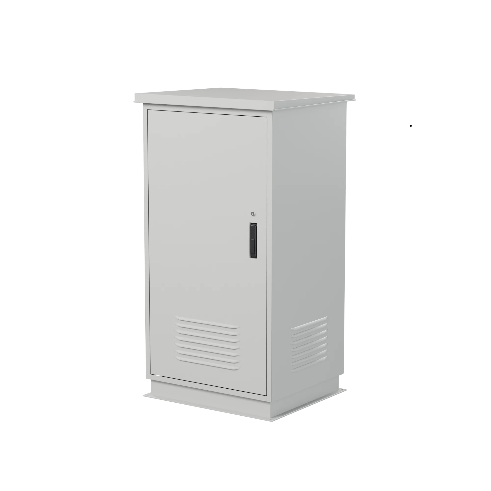 The finished, powder-coated enclosure cabinet